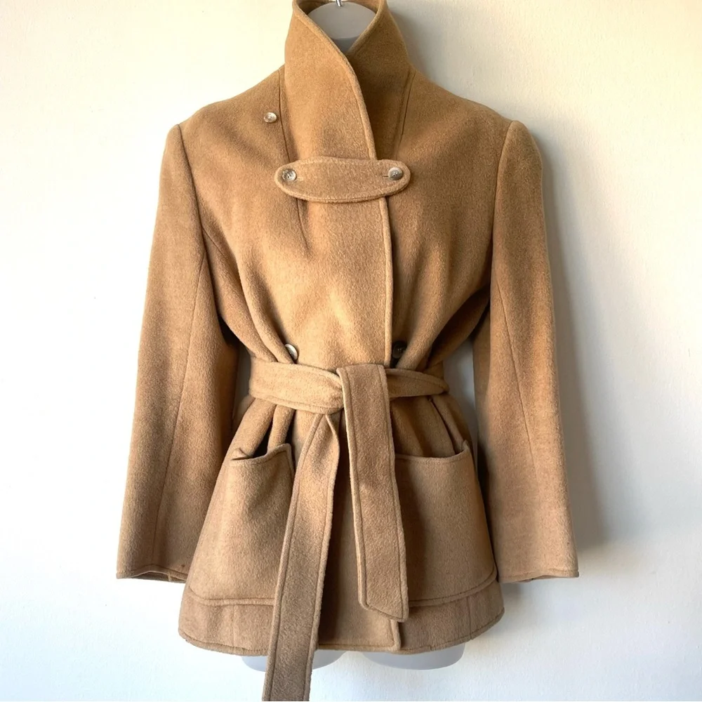 CAMEL HAIR short Coat‎ Jacket vintage